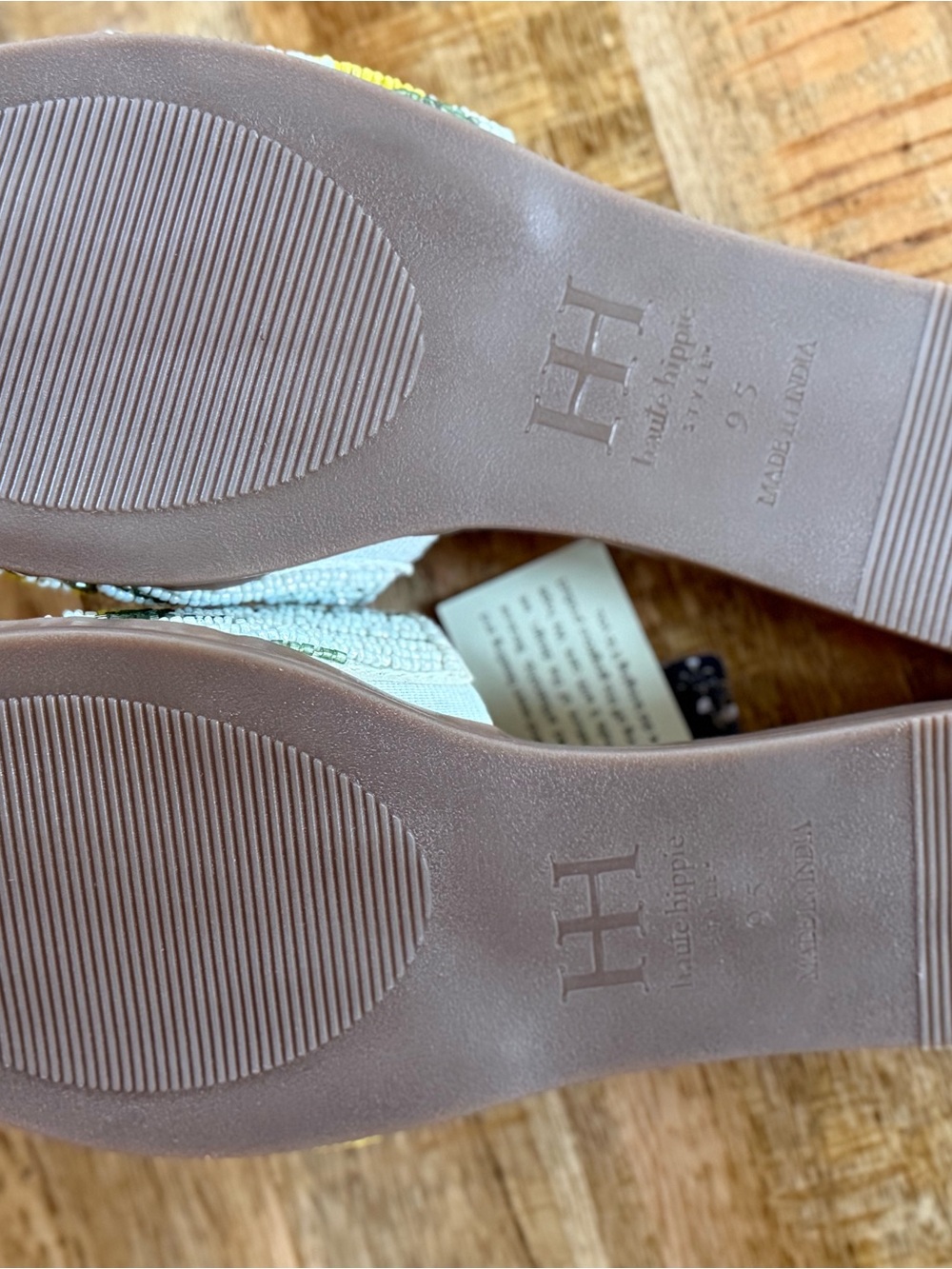 Haute Hippie Style Lemon Beaded Slides NWT | Viral Euro Summer Sandals Sz 9.5 - Picture 11 of 12